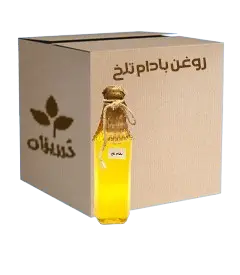  عکس تصویری از روغن بادام تلخ 1 لیتری کارتن 12 عددی