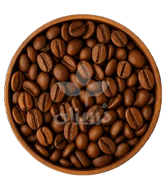  عکس تصویری از دانه قهوه فول کافئین 20-80 بسته 5 کیلویی