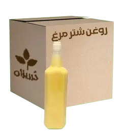  عکس تصویری از روغن شتر مرغ 1 لیتری کارتن 12 عددی