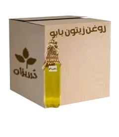  عکس تصویری از روغن زیتون بابو نیم لیتری کارتن 20 عددی 